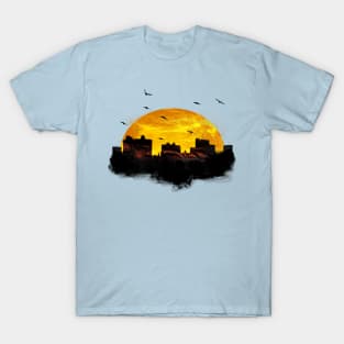 Sunset in city skyline T-Shirt